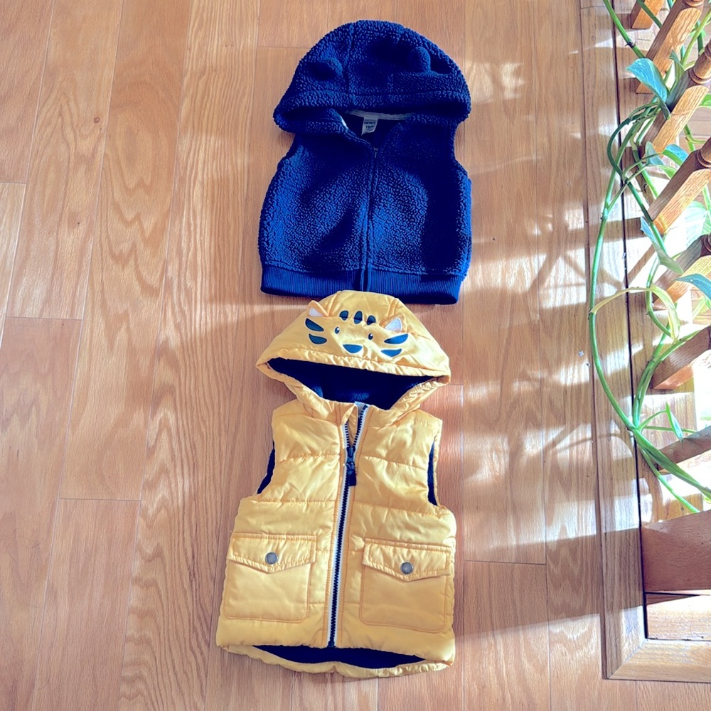 Boys Jacket Bundle Sizes 12 & 18 months Yellow & Navy Blue